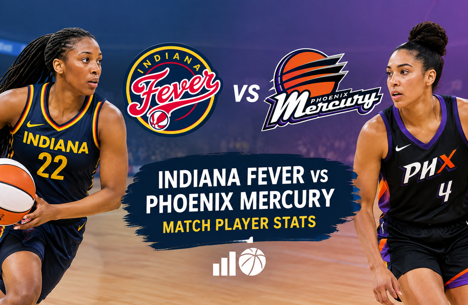 Indiana Fever vs Phoenix Mercury Match Player Stats