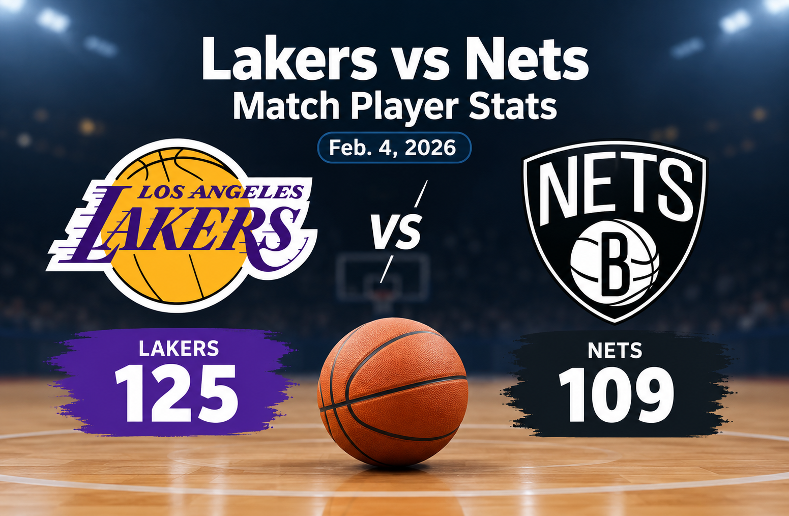 Lakers vs Brooklyn Nets Match Player Stats: Feb. 4, 2026