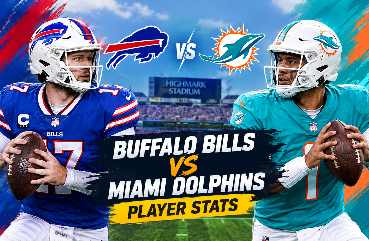 buffalo bills vs miami dolphins match player stats