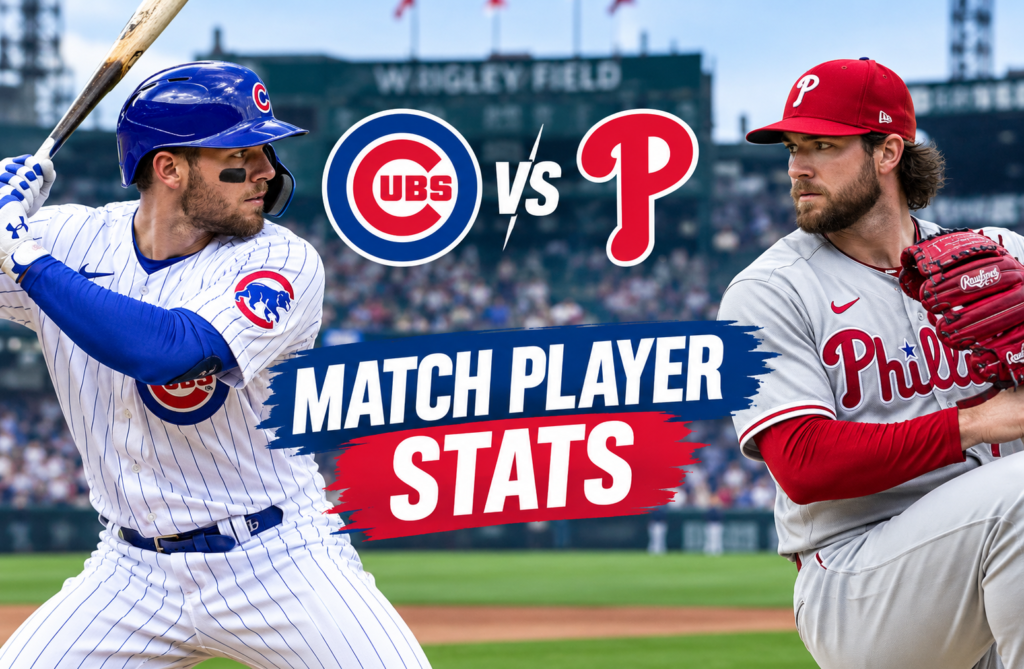 chicago cubs vs phillies match player stats