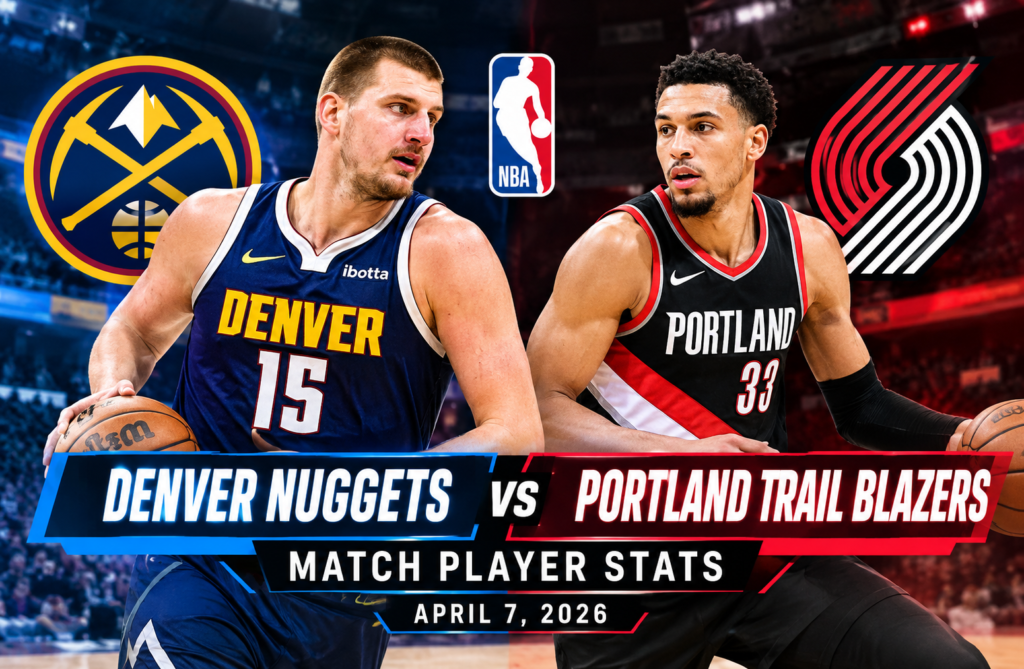 denver nuggets vs portland trail blazers match player stats