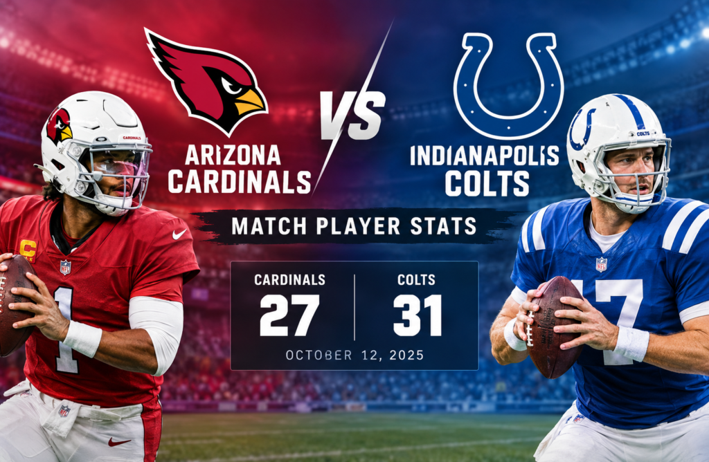 arizona cardinals vs colts match player stats