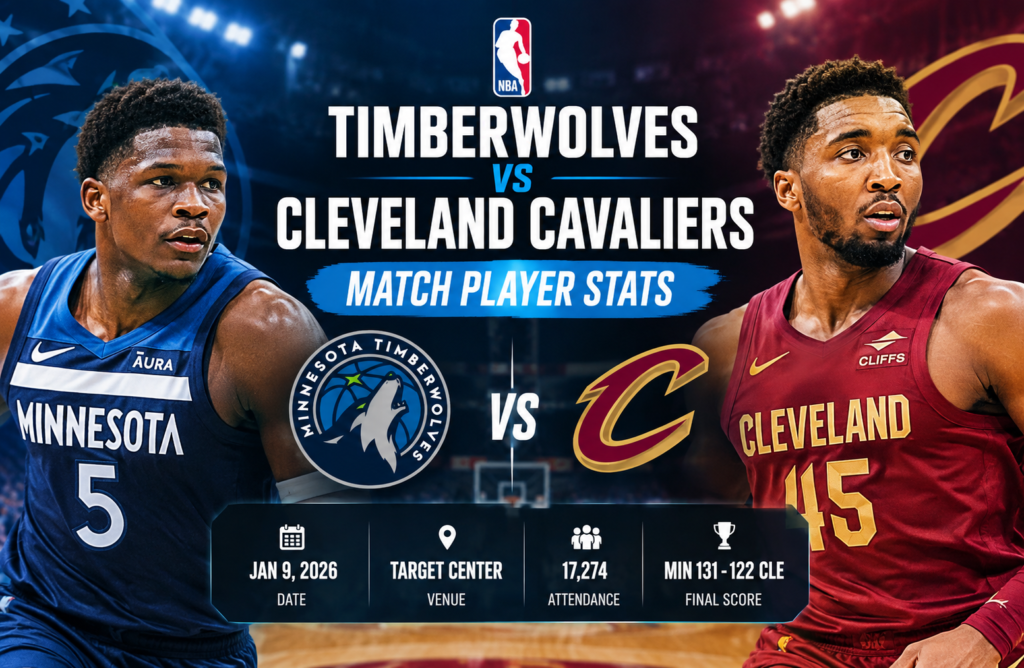 timberwolves vs cleveland cavaliers match player stats