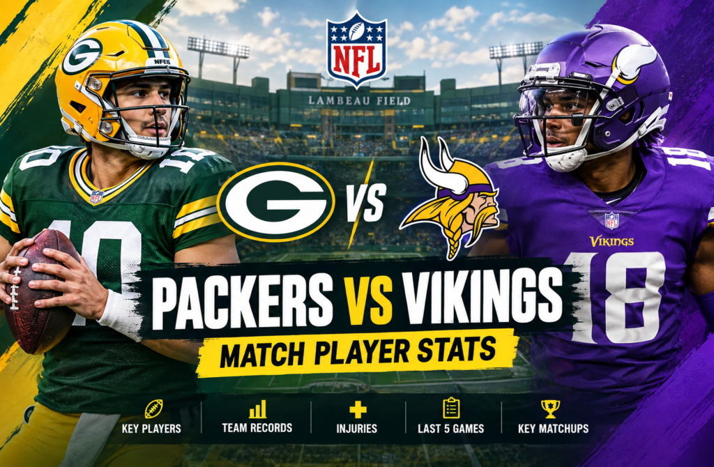 green bay packers vs minnesota vikings match player stats