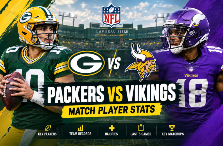 green bay packers vs minnesota vikings match player stats