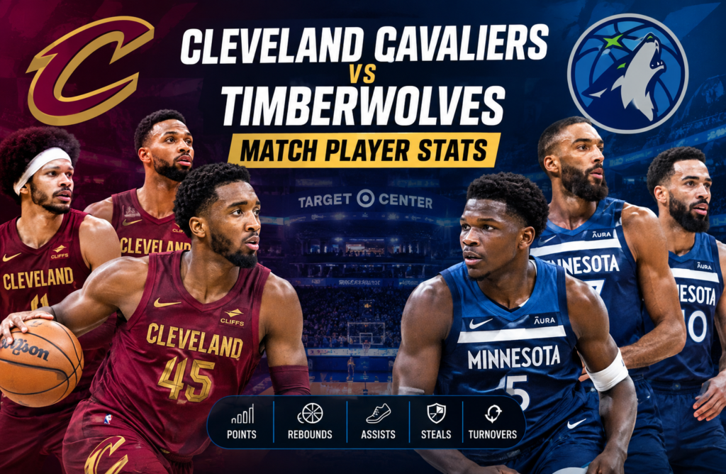 cleveland cavaliers vs timberwolves match player stats