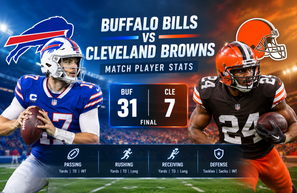 Buffalo Bills vs Cleveland Browns Match Player Stats