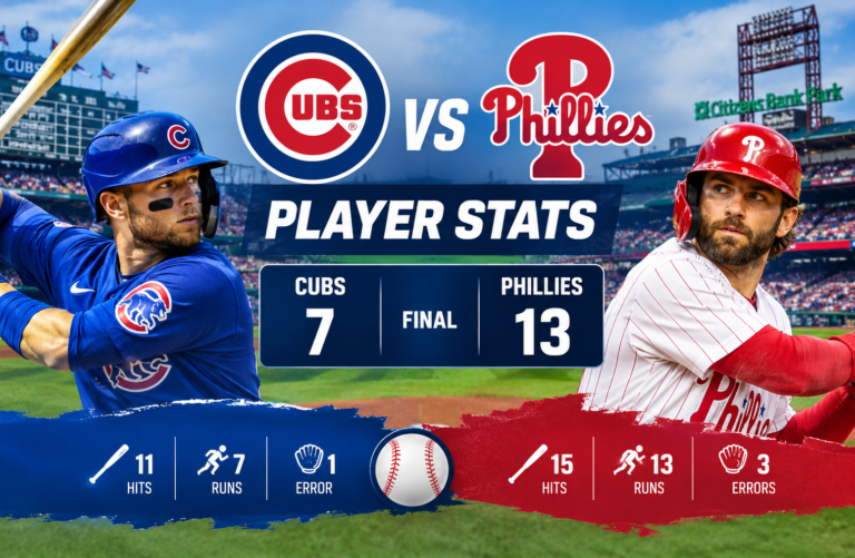 Phillies vs Chicago Cubs Match Player Stats
