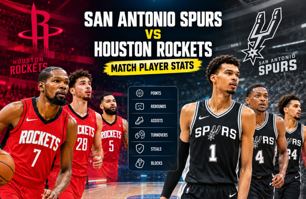 San Antonio Spurs vs Houston Rockets Match Player Stats