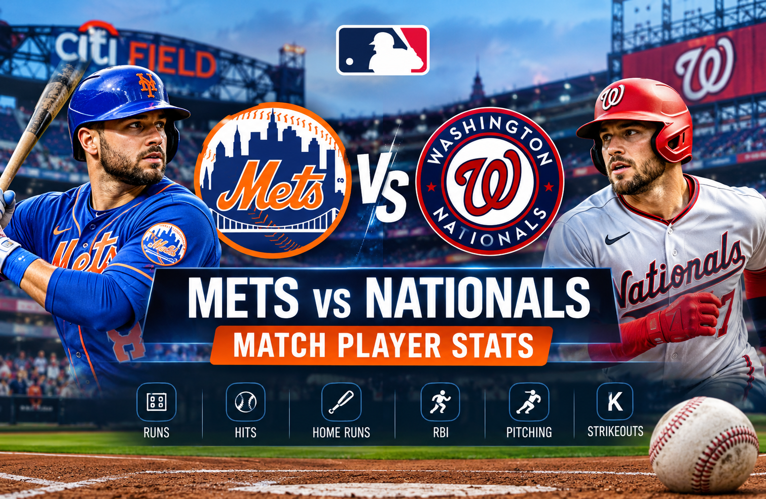 Mets vs Washington Nationals Match Player Stats