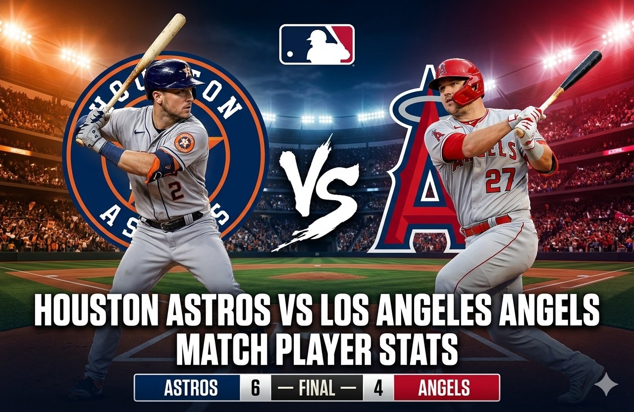 Houston Astros vs Los Angeles Angels Match Player Stats