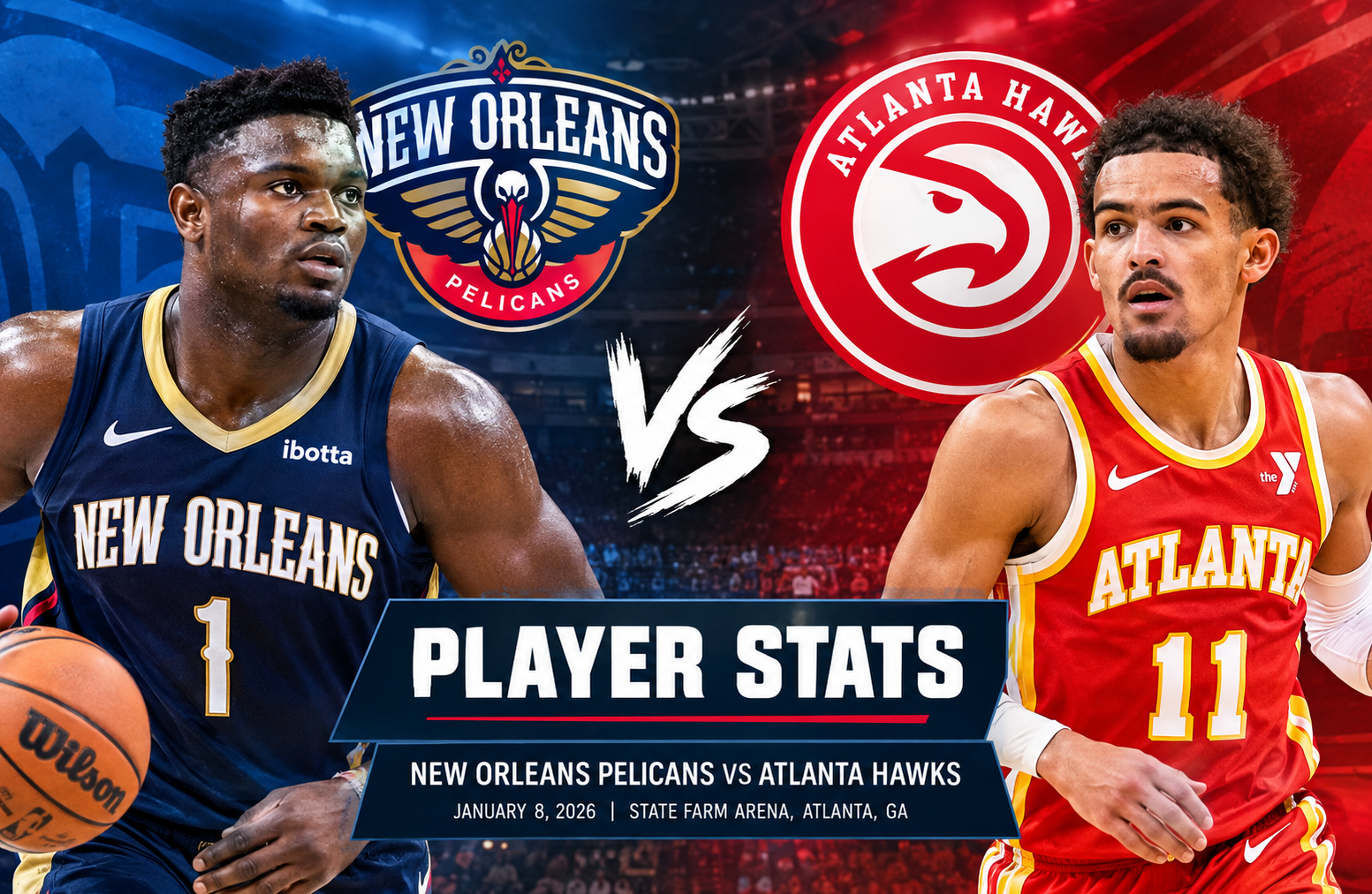 New Orleans Pelicans vs Atlanta Hawks Match Player Stats