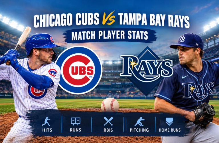 chicago cubs vs tampa bay rays match player stats