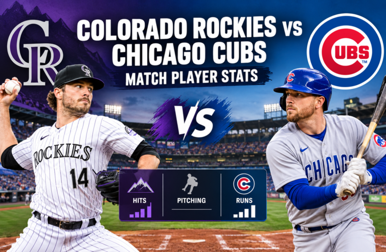 colorado rockies vs chicago cubs match player stats