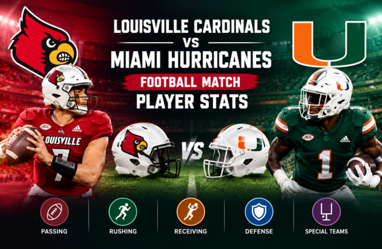 louisville cardinals football vs miami hurricanes football match player stats
