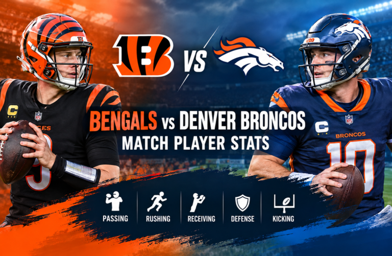 bengals vs denver broncos match player stats