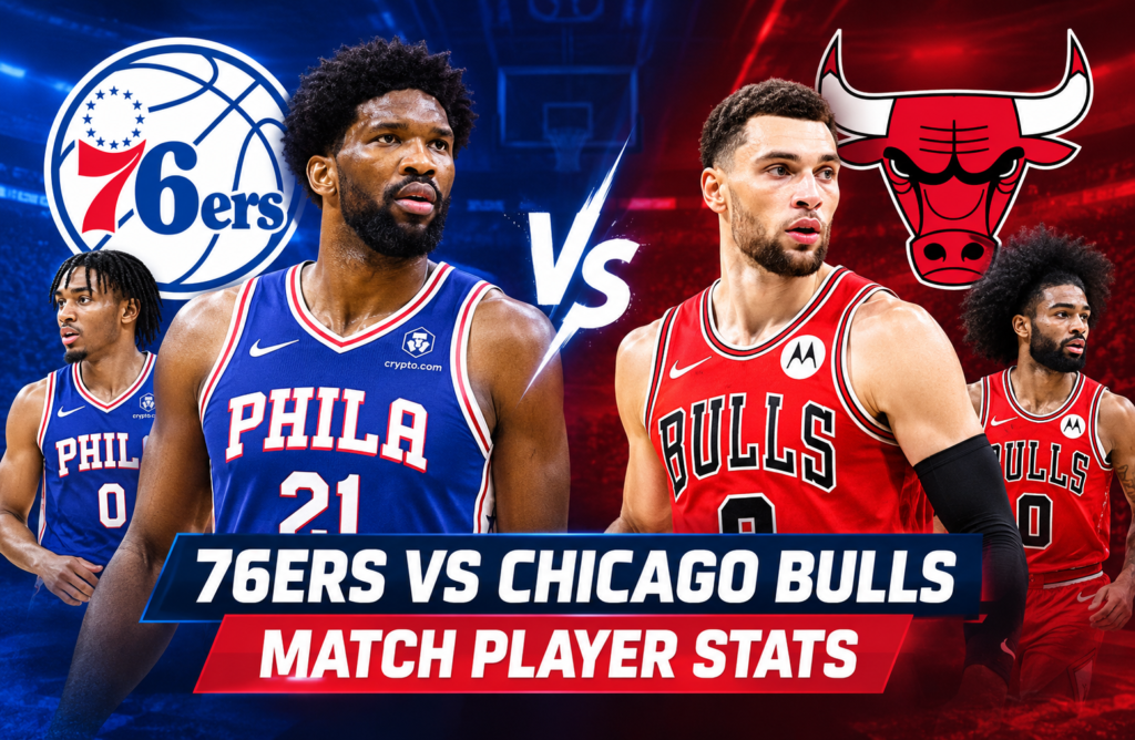 76ers vs chicago bulls match player stats
