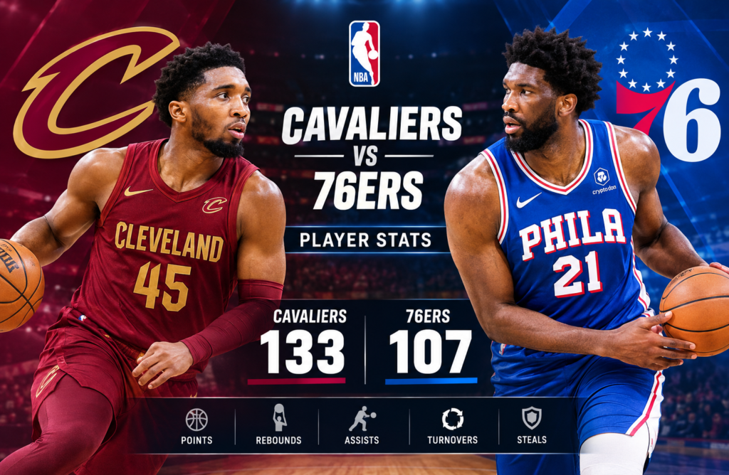 76ers vs Cleveland Cavaliers Match Player Stats