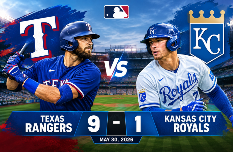Texas Rangers vs Kansas City Royals Match Player Stats