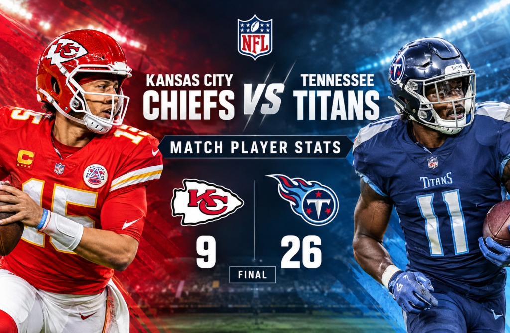 Kansas City Chiefs vs Tennessee Titans Match Player Stats