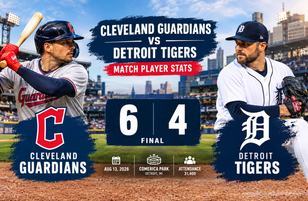 Cleveland Guardians vs Detroit Tigers Match Player Stats