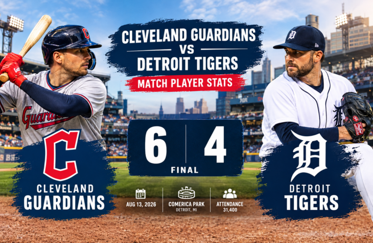 Cleveland Guardians vs Detroit Tigers Match Player Stats