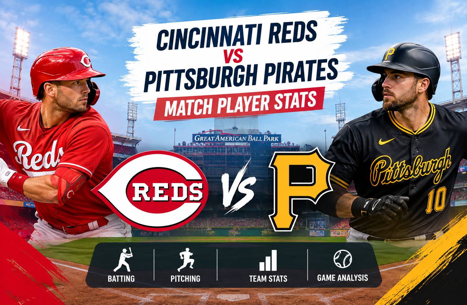 Cincinnati Reds vs Pittsburgh Pirates Match Player Stats