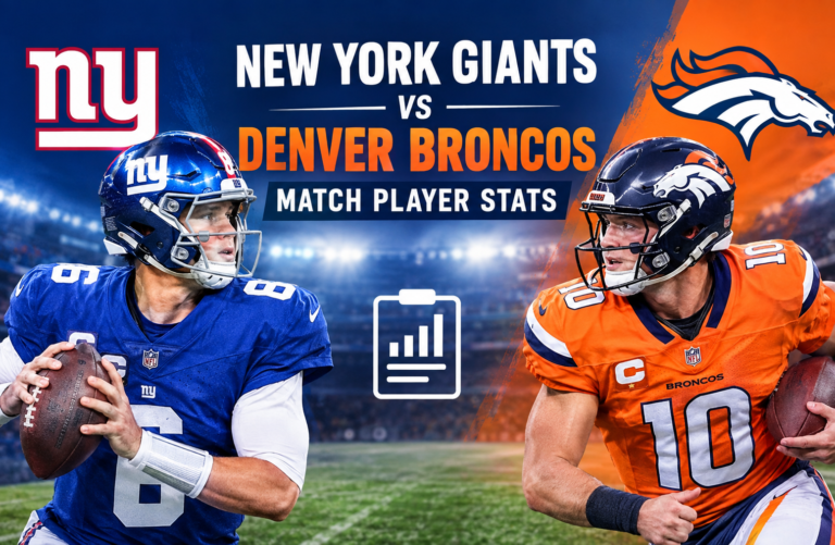 new york giants vs denver broncos match player stats
