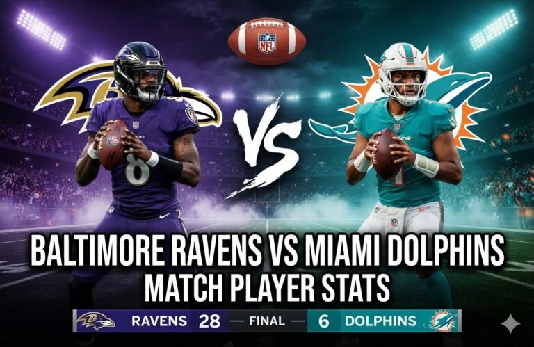 miami dolphins vs baltimore ravens match player stats