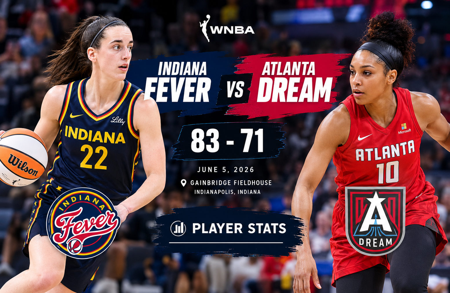 Indiana Fever vs Atlanta Dream Match Player Stats