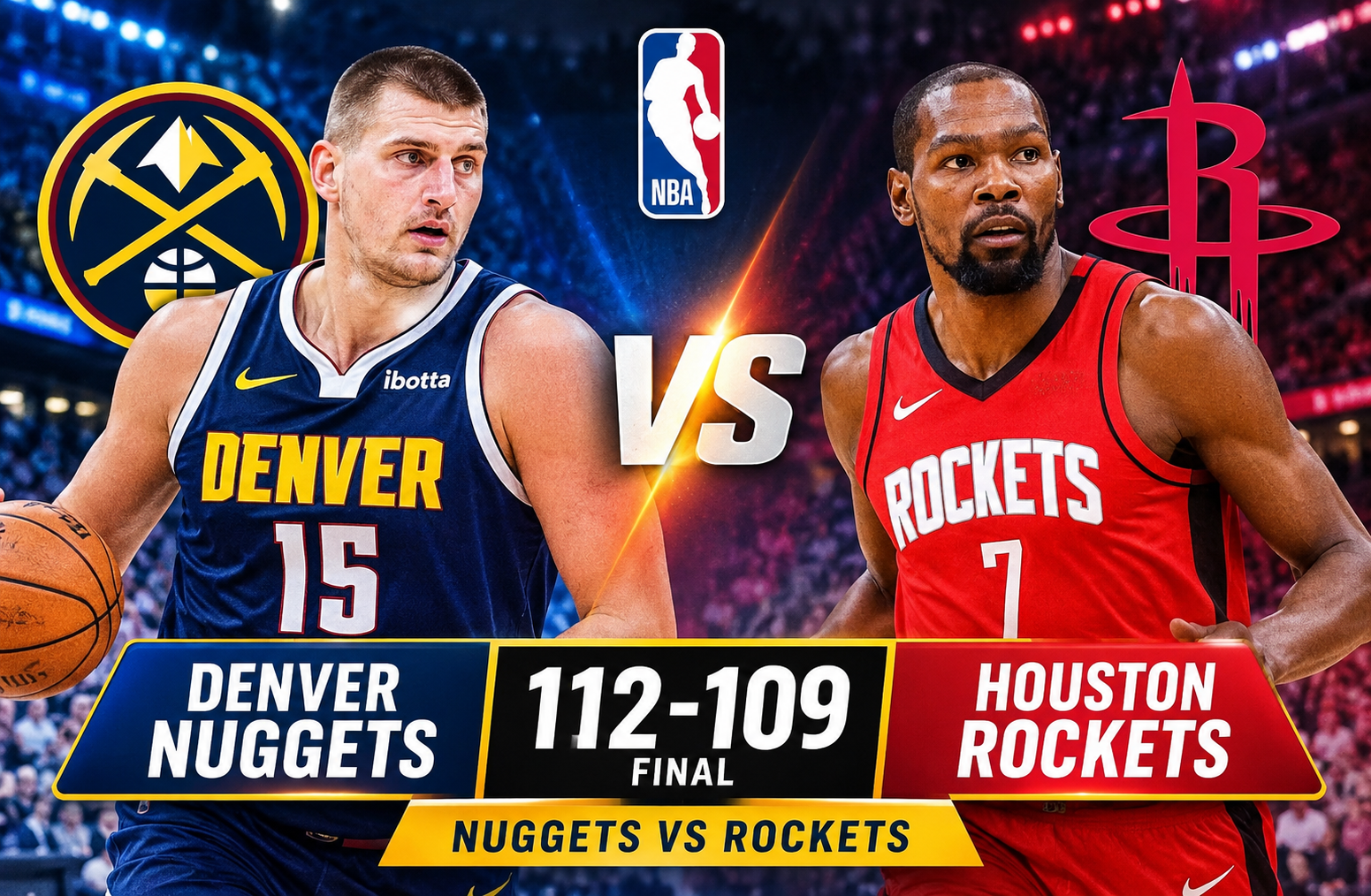 denver nuggets vs houston rockets match player stats