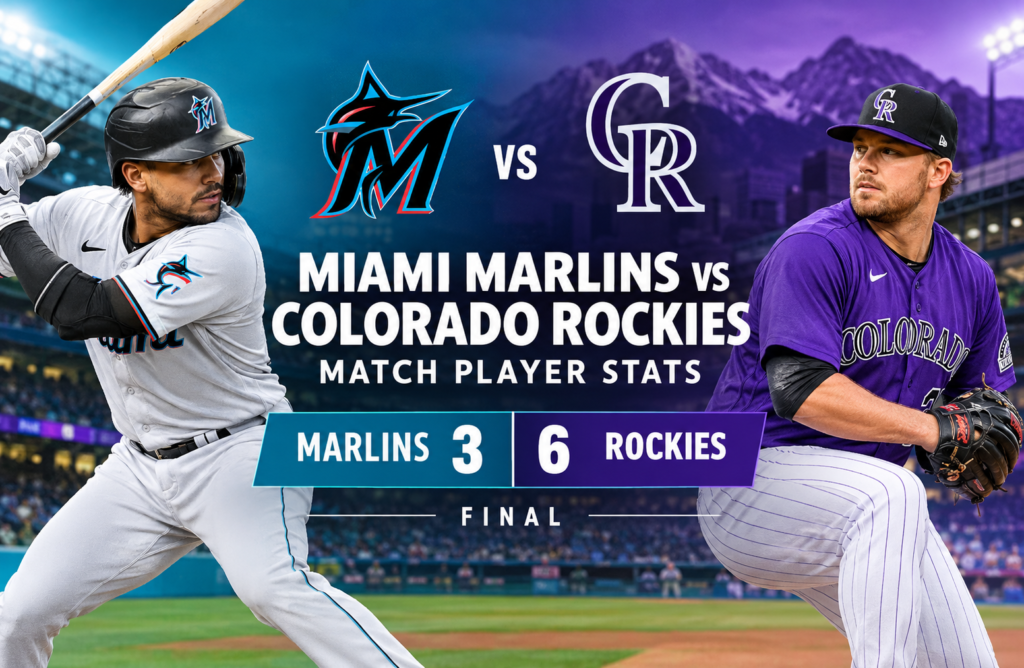 Miami Marlins vs Colorado Rockies Match Player Stats