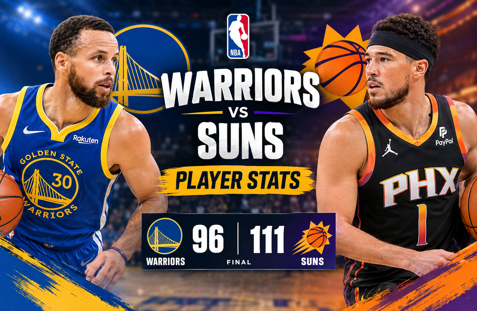 Golden State Warriors vs Phoenix Suns Match Player Stats